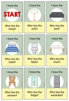 anteprima - Schede informative - At home Furniture (Mobili) I have who has...? Gioco di lettura differenziato - Inglese - Pagina 3