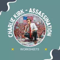 Vorschau - Arbeitsblätter - Charlie Kirk – Biography and Assassination in Utah 2025: Political Polarization and Violence in Democracies – Teaching Material (High School/Upper Secondary, Politics/History, 10+ pages) - Deckblatt