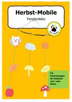 Vorschau - Mal- und Bastelvorlagen - Herbst Mobile - Fensterdeko mit Kriterienbogen - Deckblatt