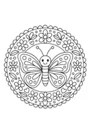 Vorschau - Mal- und Bastelvorlagen - Mandala Schmetterling - Seite 1
