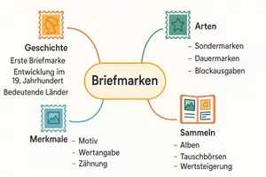 Vorschau - Arbeitsblätter - Arbeitsblatt zum Thema "Briefmarke" + Onlineübung & MP3 + Mindmap + Infografik - Seite 3