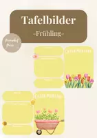 Vorschau - Präsentationen/Tafelbilder - Tafelbild: Frühling - Deckblatt