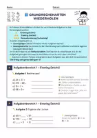 Vorschau - Arbeitsblätter - 🎯 Fit in die Grundrechenarten – direkt zum Schuljahresstart! - Seite 1