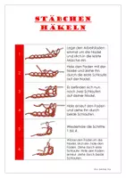 Vorschau - Mal- und Bastelvorlagen - Stäbchen häkeln (Anleitung, Cliparts, Schriftstreifen) - Seite 1