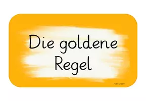 Vorschau - Präsentationen/Tafelbilder - Die goldene Regel / Weltethos /Tafelkarten - Seite 1