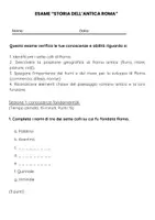 anteprima - Compiti in classe/Test - Esame: storia dell'antica Roma (i sette colli di Roma) - Pagina 1