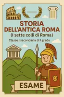 anteprima - Compiti in classe/Test - Esame: storia dell'antica Roma (i sette colli di Roma) - Pagina di copertina