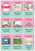 Vorschau - Spiele - At home Rooms (Räume, Zimmer) Lesespiel I have who has...? - Englisch - Seite 3