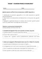 anteprima - Compiti in classe/Test - Esame: Meraviglie antiche, i giardini pensili di Babilonia - Pagina 1