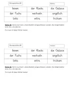 Vorschau - Arbeitsblätter - Lern-/Übungswörtertraining und Übungswörter ks-Laut - Seite 3
