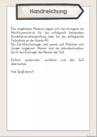 Vorschau - Poster - Urkunde/Zertifikat Hunde AG oder Hundeführerschein - Seite 1