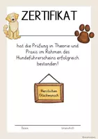 Vorschau - Poster - Urkunde/Zertifikat Hunde AG oder Hundeführerschein - Seite 3