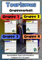Vorschau - Arbeitsblätter - Tourismus Gruppenarbeit: Wirtschaft, Umwelt & Nachhaltigkeit - Deckblatt