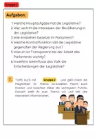 Vorschau - Arbeitsblätter - Gewaltenteilung Materialpaket: Legislative, Legislative & Judikative - Seite 3