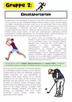 Vorschau - Arbeitsblätter - Sportarten Gruppenarbeit: Mannschaftssportarten, Einzelsportarten, Trendsportarten - Seite 3
