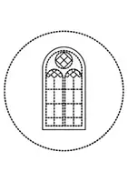 Vorschau - Mal- und Bastelvorlagen - runde Prickelbilder / Fensterbilder Thema Kirchenfenster - Grundschule - Bastelvorlagen - Seite 2