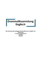 Vorschau - Arbeitsblätter - Simple past, simple present uvm. Grammatiksammlung - Deckblatt