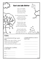 Vorschau - Arbeitsblätter - Herbstgedicht - Leseförderung, Reimspaß & Wortschatz - Seite 2