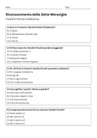 anteprima - Quiz - Quiz: Riconoscimento delle Sette Meraviglie (i Giardini Pensili di Babilonia) - Pagina 1