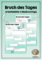 Vorschau - Arbeitsblätter - Bruch des Tages - Übungsmaterial - Deckblatt