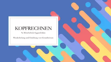 Vorschau - Fördermaterial/Inklusion - Kopfrechnen 9. Klasse für 117 Tage - Seite 1
