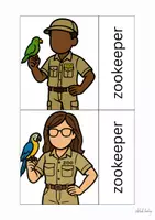 Vorschau - Bildkarten - Vokabulary picture cards: Jobs - Seite 1