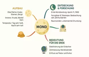 Vorschau - Arbeitsblätter - Arbeitsblatt "Mond" + Onlineübung & MP3 + Mindmap + Infografik - Seite 2