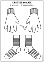 Vorschau - Mal- und Bastelvorlagen - Herbstmobile: Mütze, Handschuhe & Socken zum Ausmalen und Basteln - Seite 2