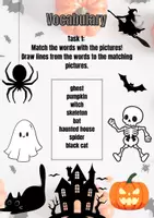 Vorschau - Arbeitsblätter - Halloween worksheet - Englisch Klasse 6-8 - Seite 1