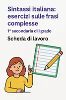 anteprima - Esercizi - Sintassi italiana: esercizi sulle frasi complesse - Pagina di copertina