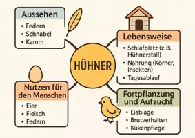 Vorschau - Arbeitsblätter - Arbeitsblatt "Hühner" + Onlineübung & MP3 + Mindmap + Infografik - Seite 3