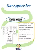 Vorschau - Präsentationen/Tafelbilder - Wörterbuch Kochgeschirr mit Erklärvideo - Deckblatt