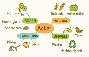Vorschau - Arbeitsblätter - Arbeitsblätter zum Thema "Acker" + Lösung & MP3 + Mindmap + Infografik - Seite 2