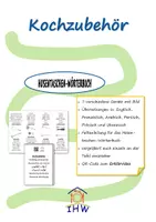 Vorschau - Präsentationen/Tafelbilder - Wörterbuch Kochzubehör mit Erklärvideo - Deckblatt