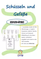 Vorschau - Präsentationen/Tafelbilder - Wörterbuch Schüsseln und Gefäße mit Erklärvideo - Deckblatt