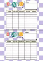 anteprima - Altro tipo di materiale - Tabella ORARIO scolastico (lun-ven 8h) - Pagina 2