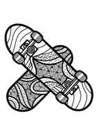 Vorschau - Mal- und Bastelvorlagen - Mandalas Thema Skateboards - Grundschule - Bastelvorlagen - Seite 2