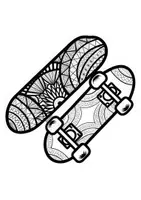 Vorschau - Mal- und Bastelvorlagen - Mandalas Thema Skateboards - Grundschule - Bastelvorlagen - Seite 3