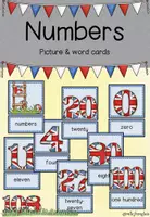 Vorschau - Bildkarten - Numbers - Picture and word cards - Deckblatt