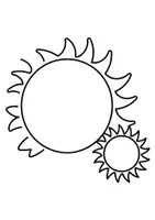 Vorschau - Arbeitsblätter - Ausmalbilder Thema Sonnen - Grundschule - Bastelvorlagen - Seite 3