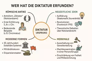 Vorschau - Arbeitsblätter - Arbeitsblätter zum Thema "Wer hat die Diktatur erfunden?" + Lösung & MP3 + Mindmap - Seite 1
