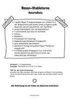 Vorschau - Mal- und Bastelvorlagen - Kunstprojekt - Rose als Stablaterne oder Dekoration / Laternenumzug/ Sankt Martin - Seite 1