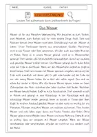 Vorschau - Arbeitsblätter - Leseverständnis 3. Klasse "Das Wasser" - Deckblatt