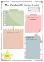 Vorschau - Arbeitsblätter - Wunschzettel - neues Schuljahr - Seite 3