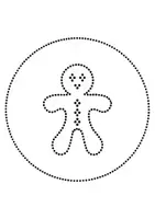Vorschau - Mal- und Bastelvorlagen - runde Prickelbilder / Fensterbilder Thema Lebkuchenmänner - Grundschule - Bastelvorlagen - Seite 2
