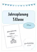 Vorschau - Lehrpläne/Lehrermaterial - Jahresplanung 3.Klasse Grundschule - Deckblatt