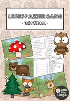Vorschau - Arbeitsblätter - Lesespaziergang Klasse 1 + 2 – Waldspaziergang (Lesetraining) - Deckblatt
