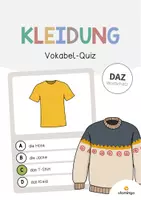 Vorschau - Spiele - Kleidung: Vokabel-Quiz (Spiel für den DaZ-, DaF- und Deutschunterricht) - Deckblatt