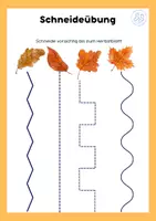 Vorschau - Arbeitsblätter - Schneideübung Herbstsammlung - Seite 1