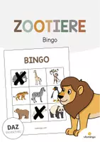 Vorschau - Spiele - Zootiere: Bingo (Spiel für den DaZ-, DaF- und Deutschunterricht) - Deckblatt